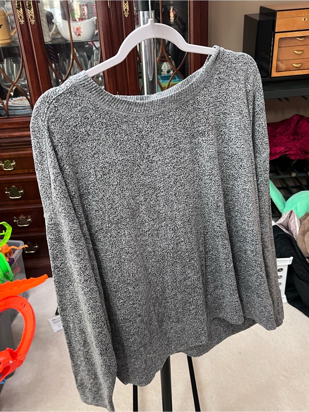 Lucky Brand Gray Crewneck Knit Sweater